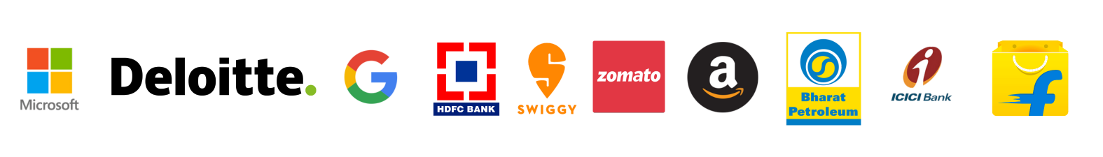 Our users work at Deloitte, EY, Amazon, Swiggy, Salesforce, Zomato and more