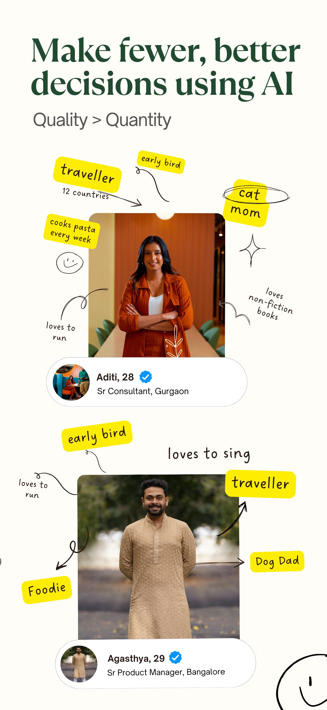 Match on values and vibes